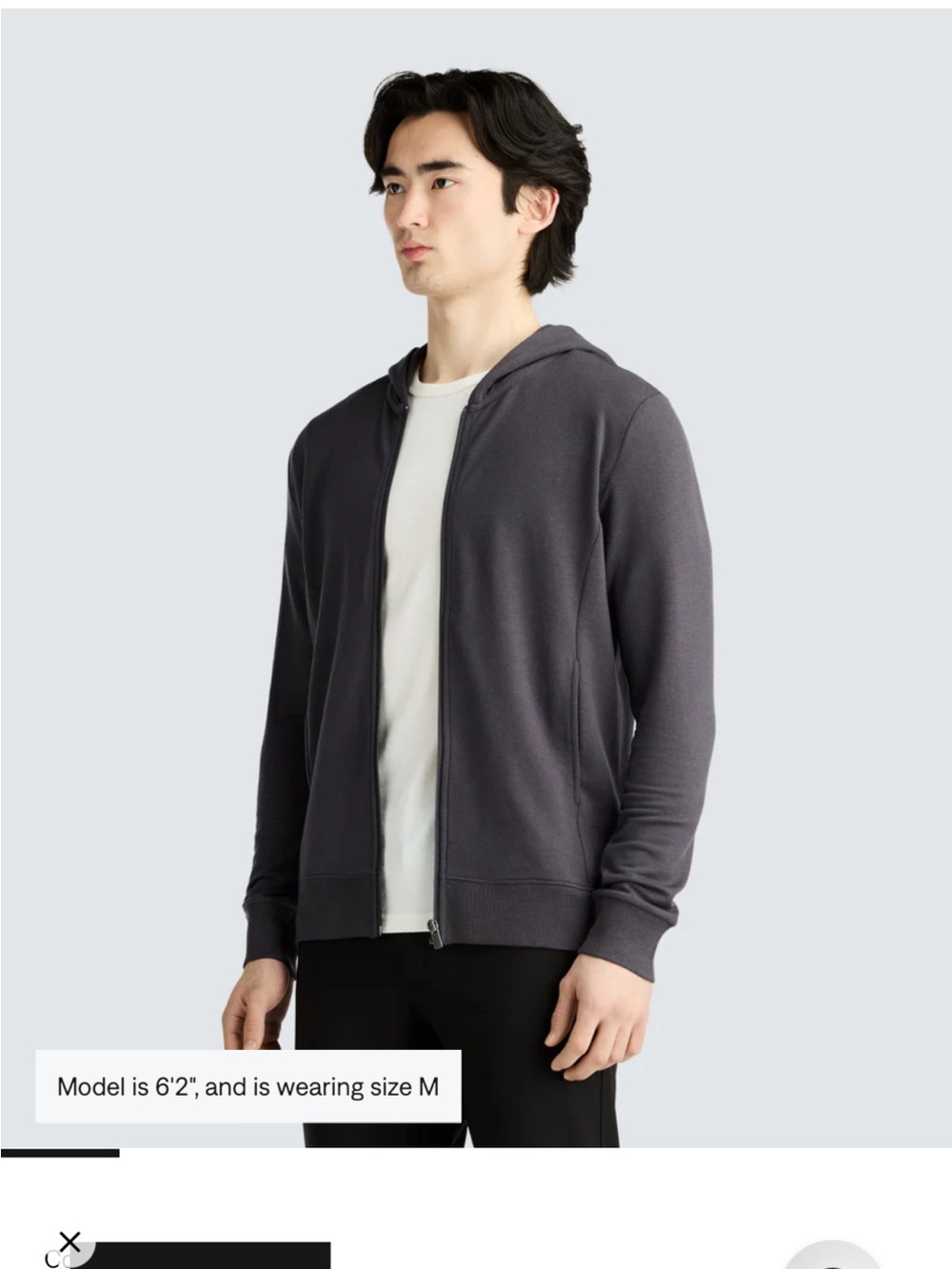 Men's Merino Zip-Up Hoodie - Charcoal